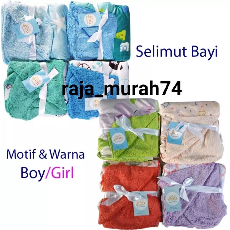 1 pcs selimut bayi DF tanpa topi