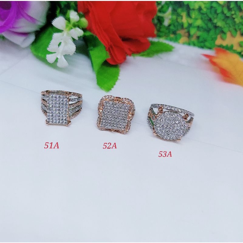 Cincin xuping kombinasi permata 51A-53A