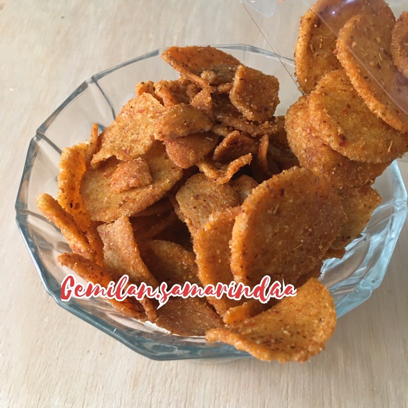 

Basreng Tipis bulat pedas