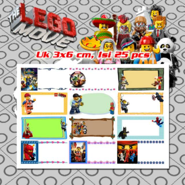 

Stiker labrl nama tipe G Lego