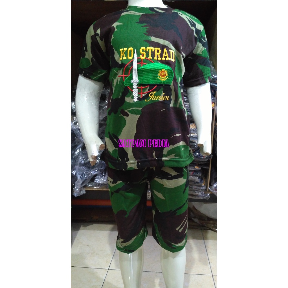 Kaos Anak Gambar Kostrad Loreng - Kaos Anak Kostrad Pendek