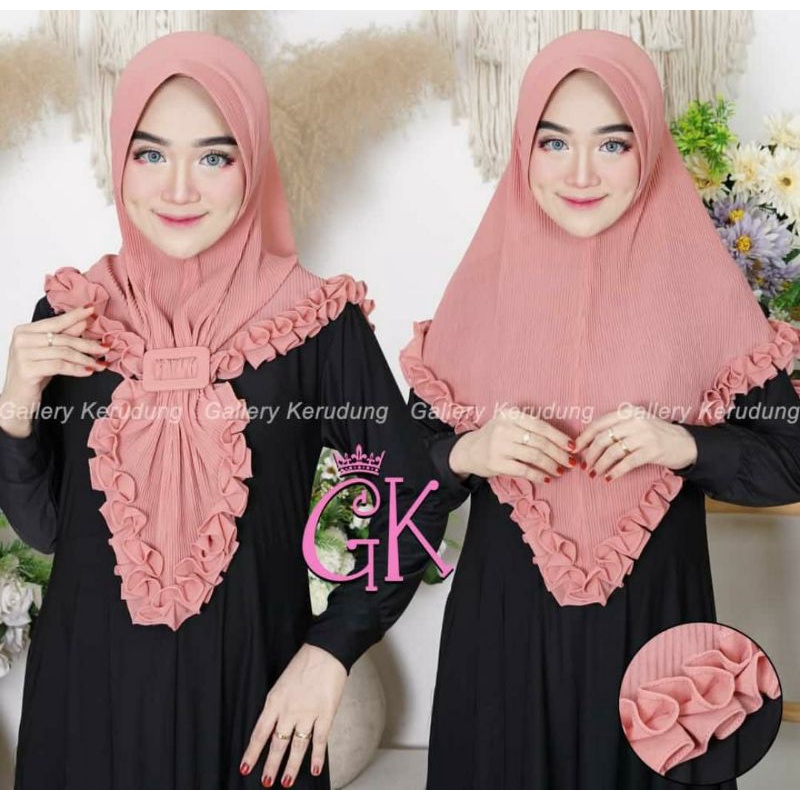 BERGO PLISKET GOTIK GESPER GK / JILBAB FREE GESPER / BERGO PLISKET / JILBAB INSTAN / KHIMAR CERUTY /