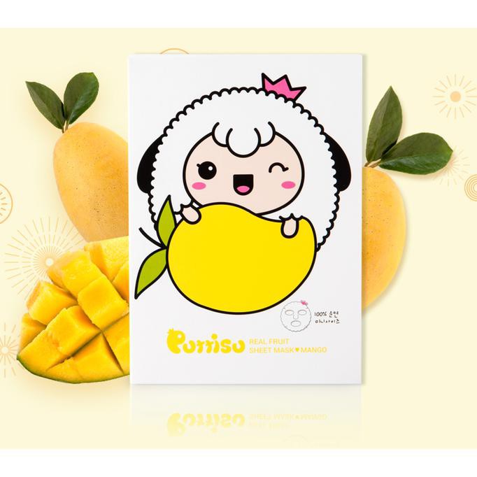 PROMO Puttisu Masker Wajah Anak - Real Fruits Sheet Mask Mango TERMURAH