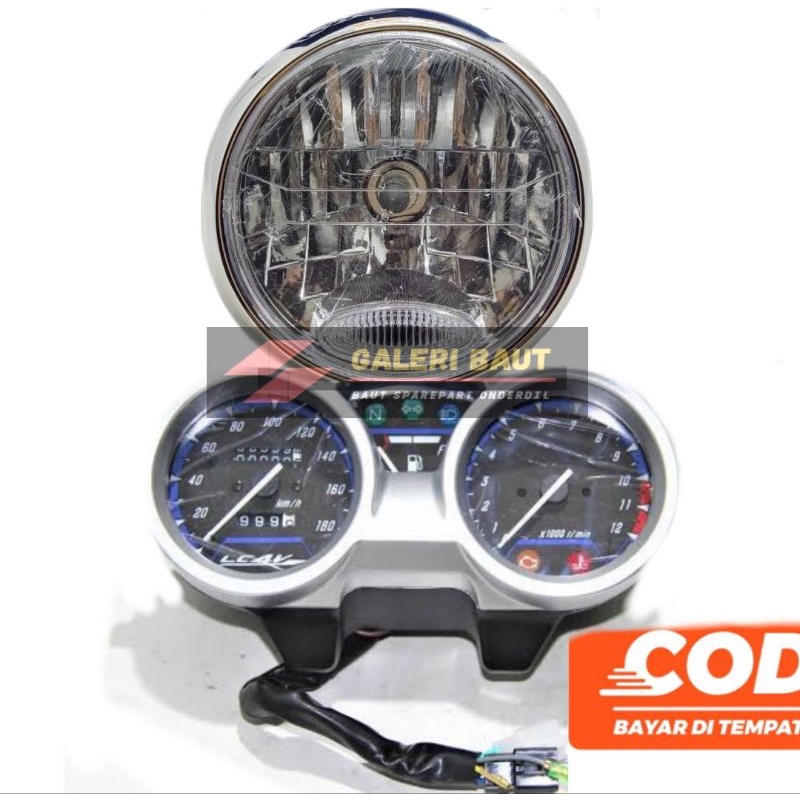 Sepaket 1 Set Full Set Batok Reflektor Lampu Depan Vixion Old Lama Lawas Bulat Bundar Spidometer Spe