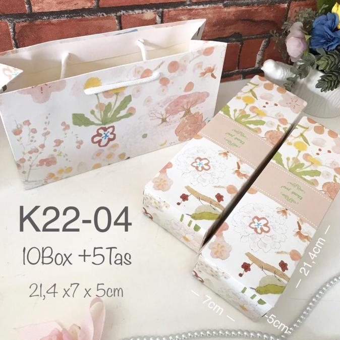 

[COD] Kotak K22-04 Packaging Kotak Cantik ( 10 Kotak + 5 Tas') [COD]