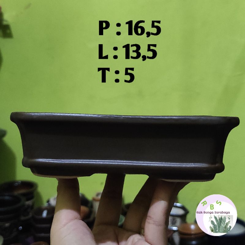 Pot Bonsai Keramik Segi Empat / Persegi Panjang