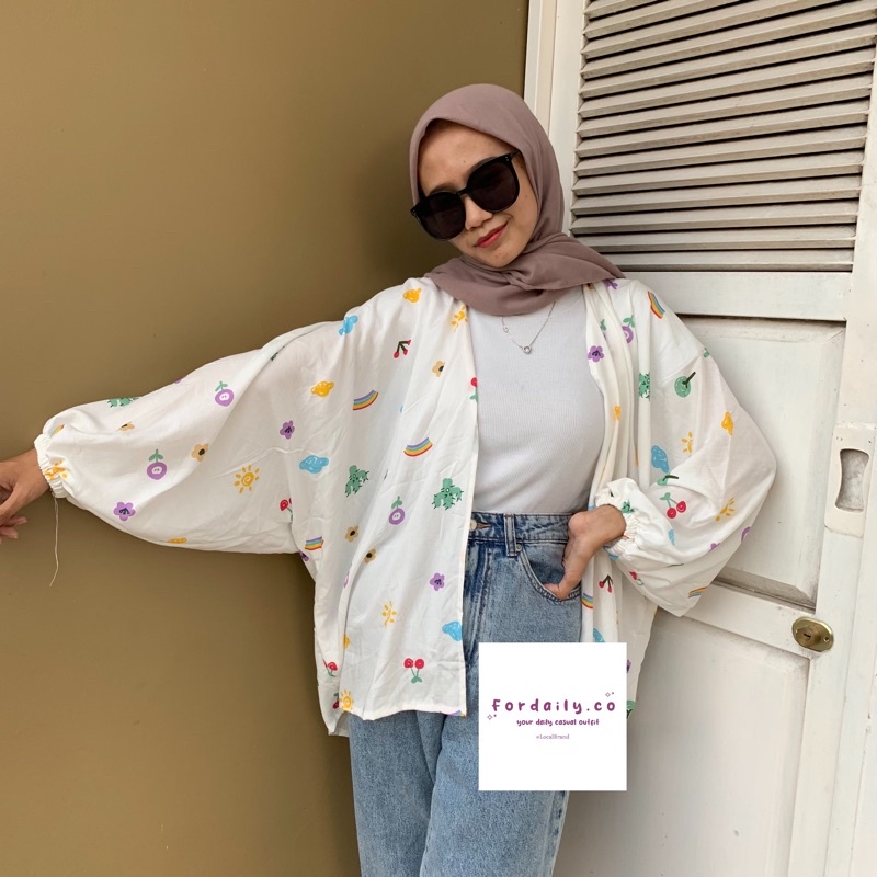 KIYOWO OUTER BALON  | ARABELLA OUTER-Haira white
