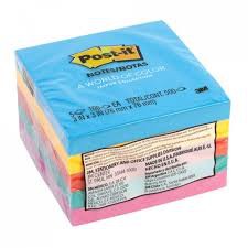 Post it Warna Warni 654 (1 pad/ 1 Pcs ) / Post It 3M 654 Warna Warni