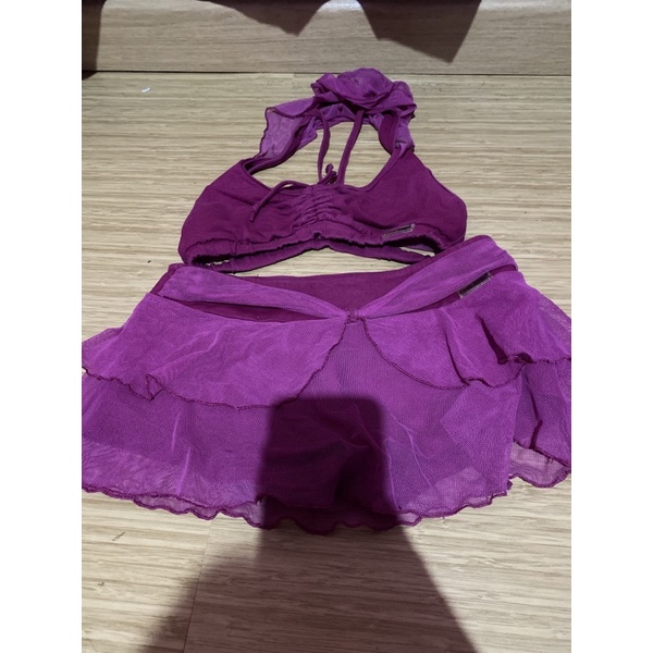 setelan aerobic bra rok