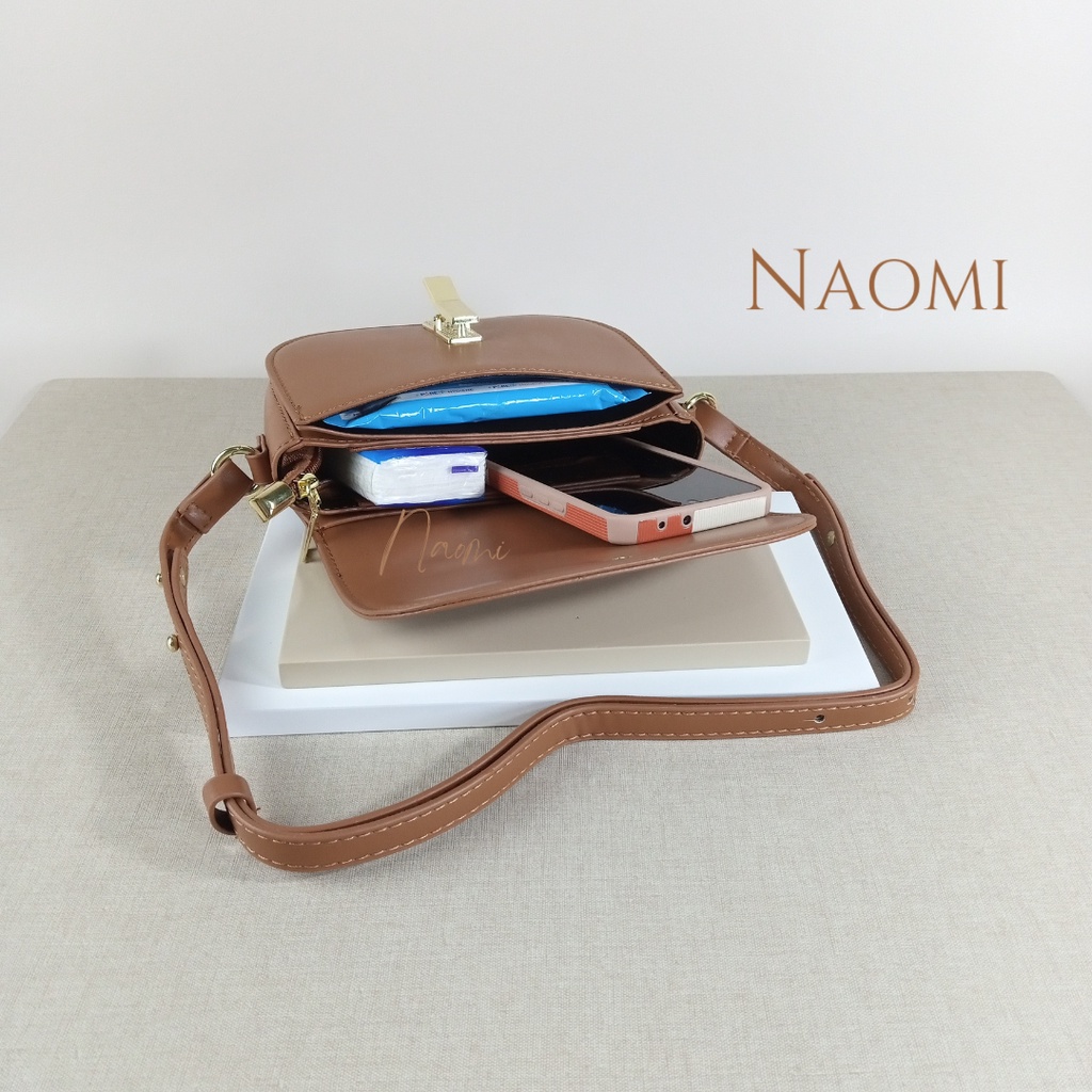 NAOMI - Theresia Sling Bag Import - Tas Selempang - Tas Kulit Wanita Impor - Tas Fashion - Tas Wanita - Tas Naomi - Naomi Bag