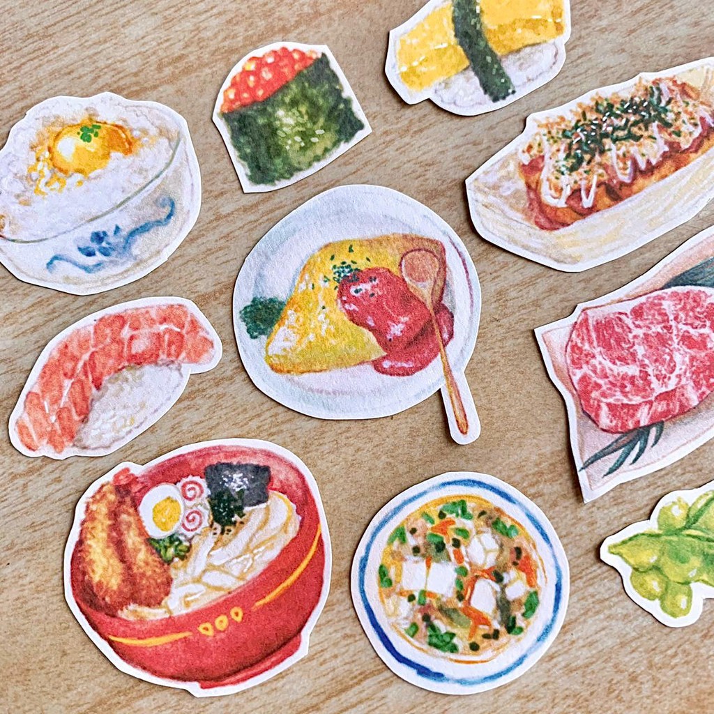 

Stiker Pack Journaling Stationary Artist Japanese Food | SUSHIMEE ID | SHUXXI STICKER