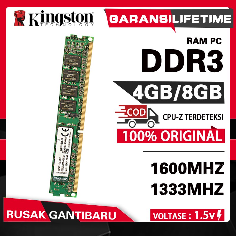 Memory Pc ddr3 Kingston ram DDR3 4GB DDR3 8GB 1600mhz pc12800 1333mhz PC10600 8gb