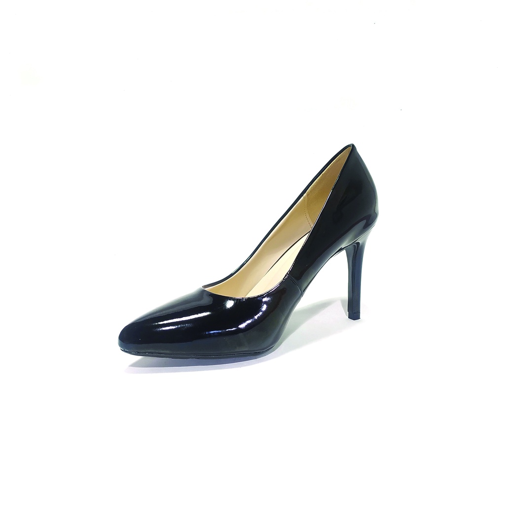 Workswell Sepatu Kerja Wanita High Heels 9cm Kode 648 Hitam Glossy