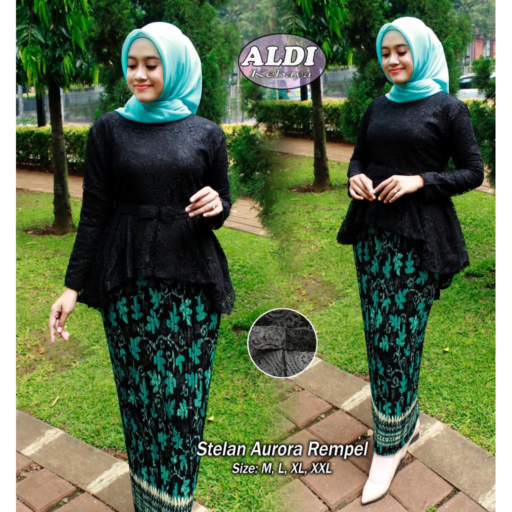 KEBAYA BRUKAT TERBARU! SET AURORA REMPEL - KEBAYA BRUKAT MODERN - BAJU KEBAYA AURORA - BRUKAT AURORA