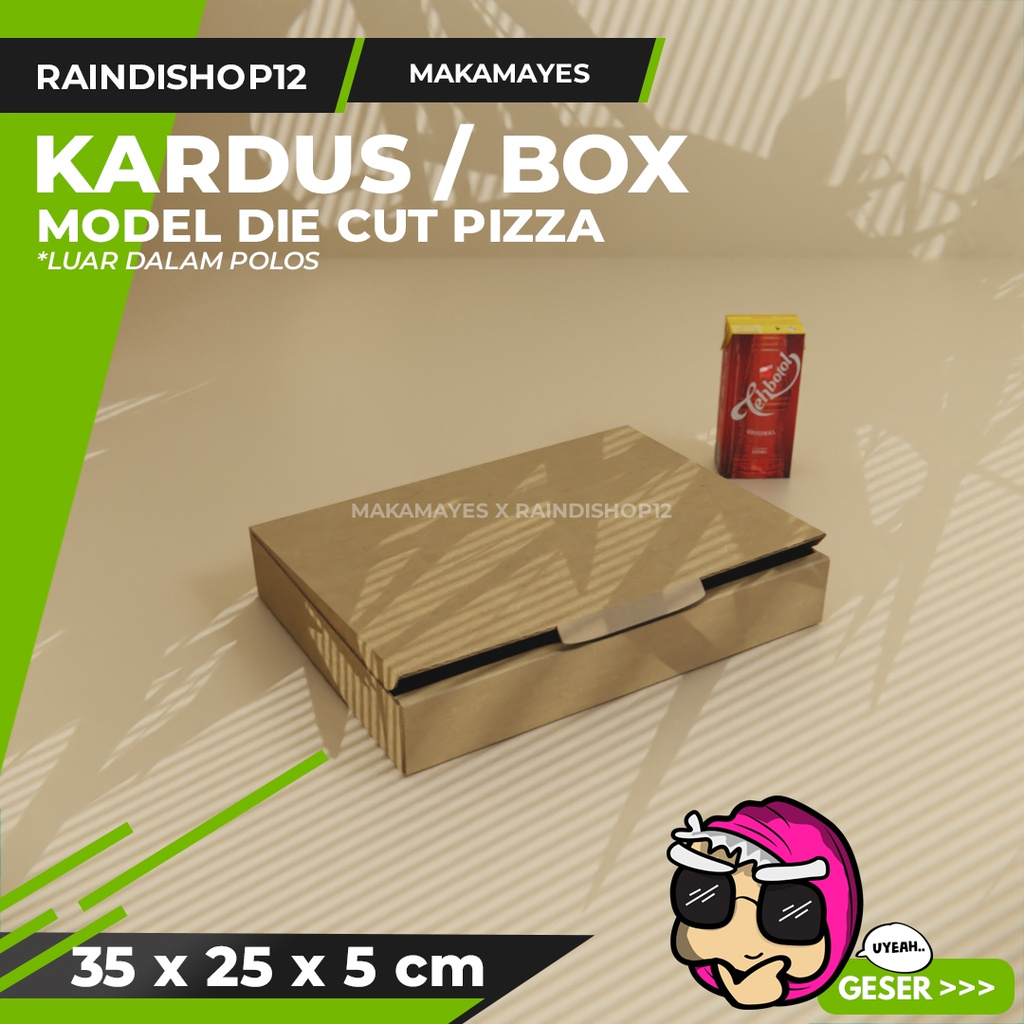 

BOX 35 X 25 X 5 CM KARDUS DIE CUT PIZZA KEMASAN PACKAGING KADO
