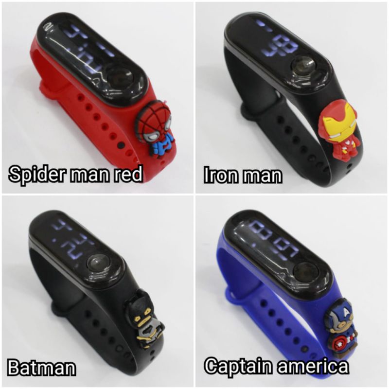 JAM TANGAN ANAK LED KARAKTER WARNA WARNI IMPORT MURAH