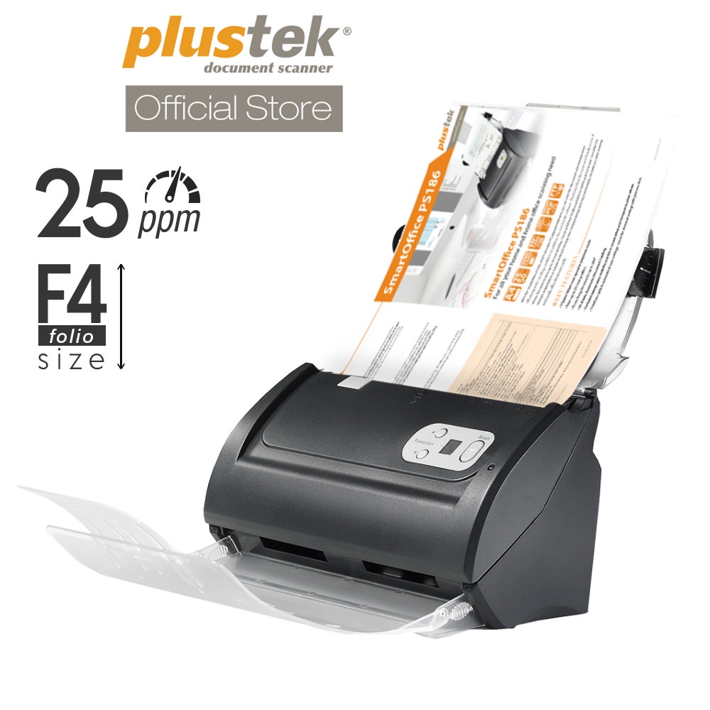 Plustek Scanner SmartOffice PS186 25 Lembar/menit (F4/Folio) Shop Indonesia