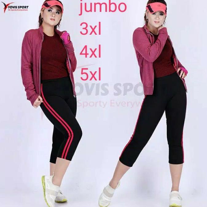 celana senam wanita pendek jumbo 7/8 celana olahraga aerobik zumba