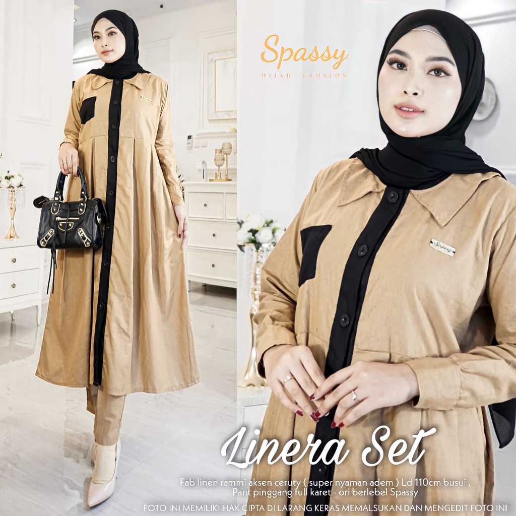 LINERA GAMIS LINERA SET LINERA DRESS BY SPASSY TERMURAH TERLARIS