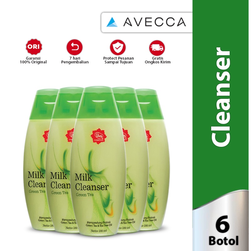 Jual (ISI 6) Viva Milk Cleanser Green Tea / Pembersih Wajah / Susu