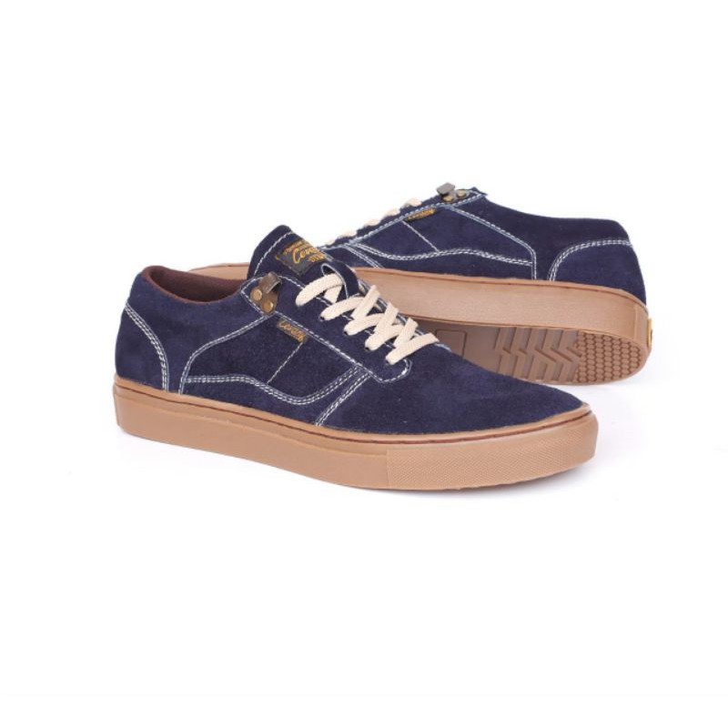 Sepatu Lokal Shoes Local Pride Cevany Gordon Low Cut Navy Gum Suede