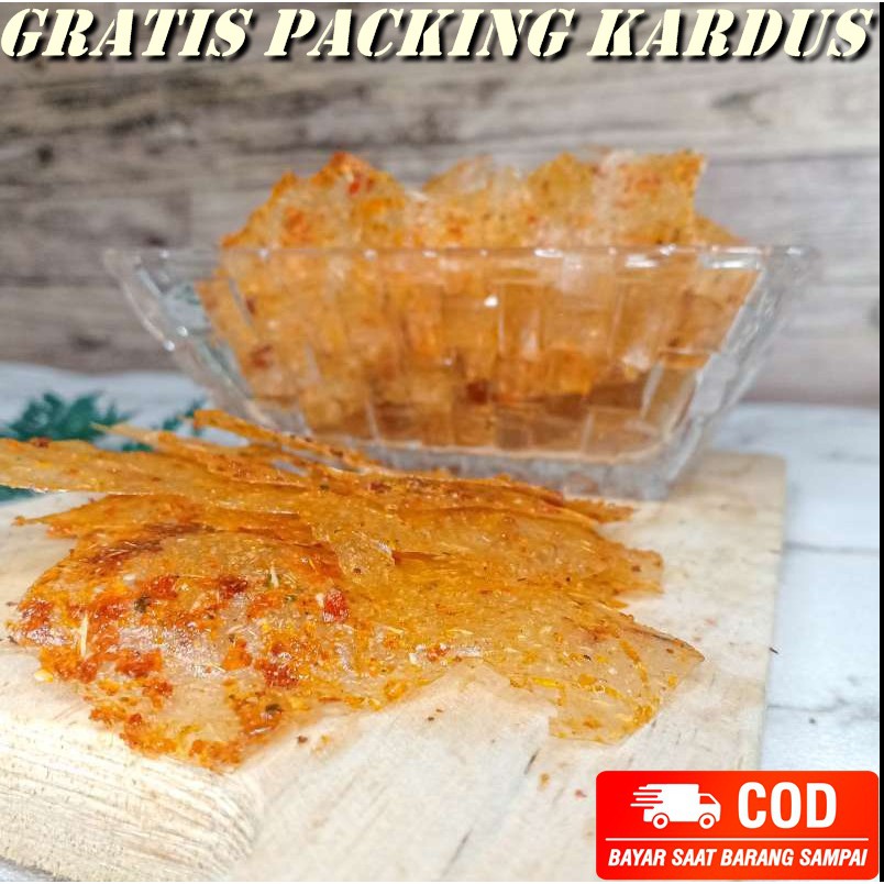 

kripik kaca /kripca/keripik beling makanan ringan pedas 50 gr