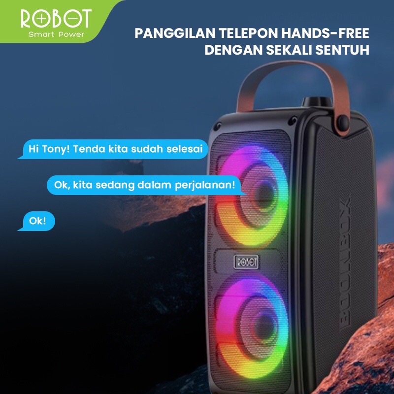 ROBOT Speaker Bluetooth RB490 Karaoke with Microphone Original - Garansi 1 Tahun