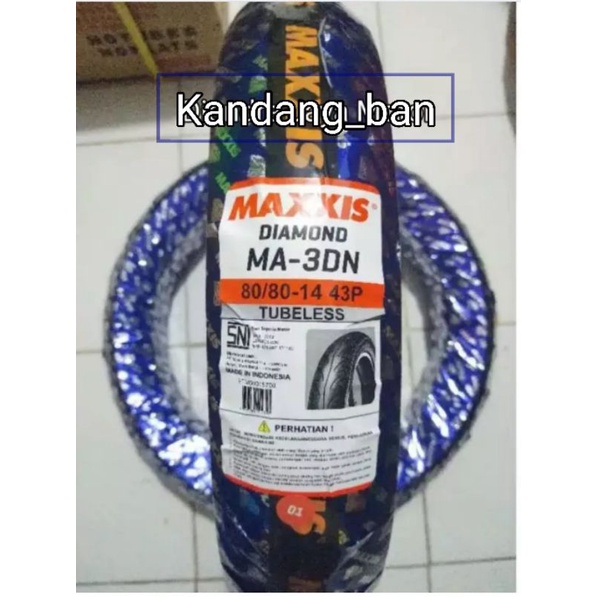 BAN TUBLES MATIC MAXXIS DIAMOND 80/80-14 BAN BARU 100% ORIGINAL GRATIS PENTIL