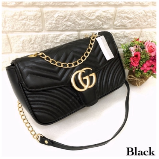 (HARUS PUNYA) TAS SELEMPANG IMPORT GUCI MOM MARMONT LOVE Ftbs