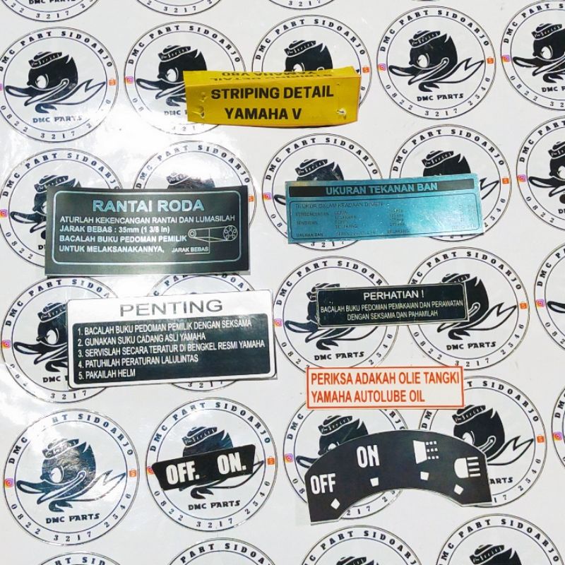 STRIPING STICKER DETAILING / STIKER DETAIL BODY YAMAHA V70 V75 V75dx V80 V80CDI LOGO CAP STIKER SUPE