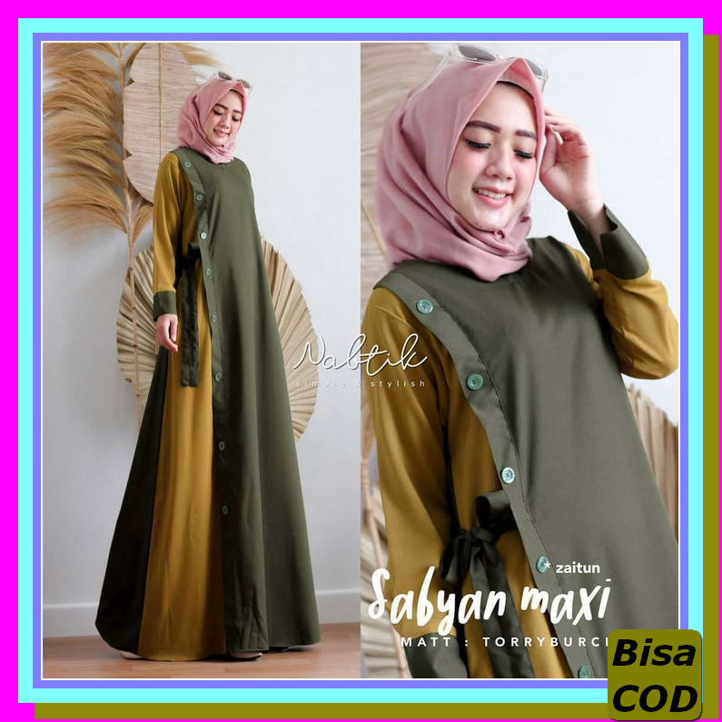 Baju Gamis Nibras Terbaru 2020 Wanita Promo Diskon Dewasa Syari B DC453 Baju Gamis Wanita Terbaru