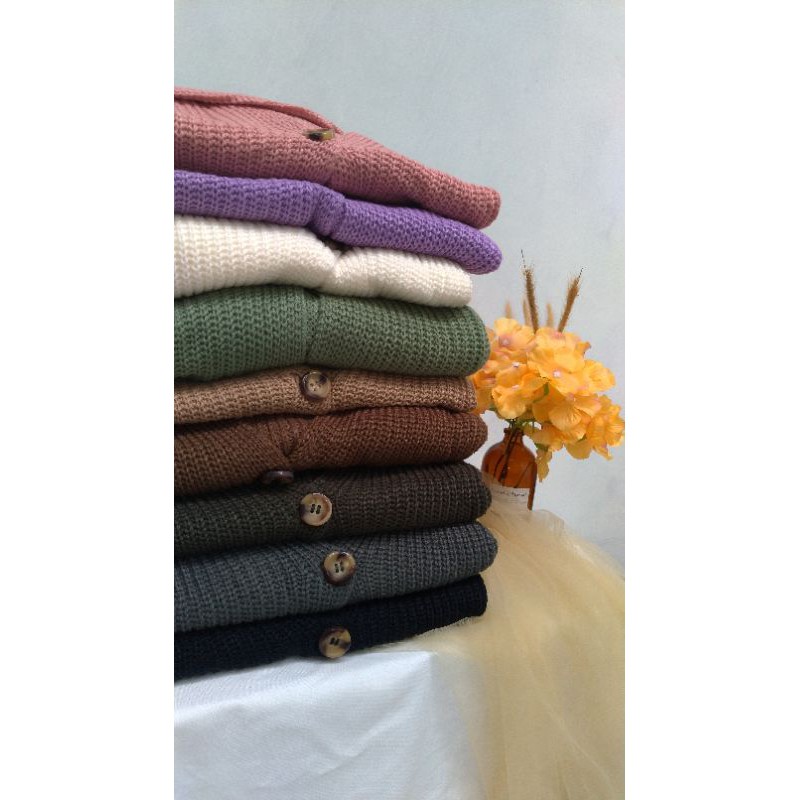 SHEA KNIT CARDIGAN - CARDIGAN MODEL PULLOVER RAJUT TEBAL