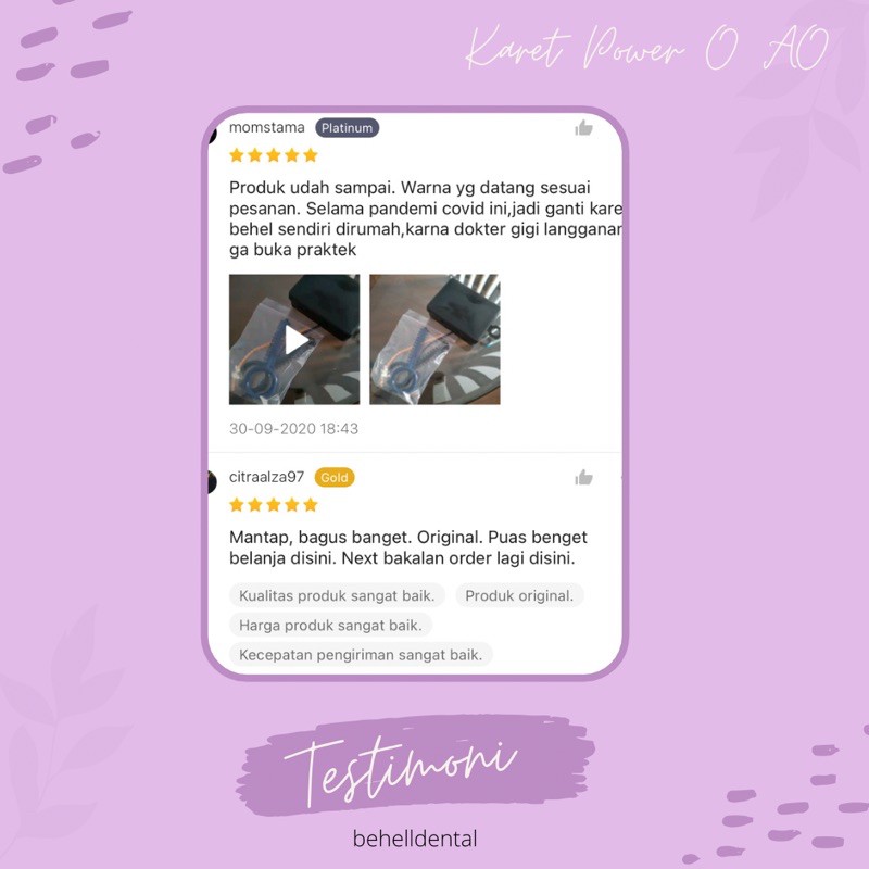 BEHELLDENTAL ORI KARET BEHEL AMERICAN ORTHODONTICS SUPER TEBAL POWER O AO -Karet Pehel Motif ORTHO USA Premium Ligature Ties - Motif Ring Bulat Orthodontic Orthodontics Braces ORIGINAL