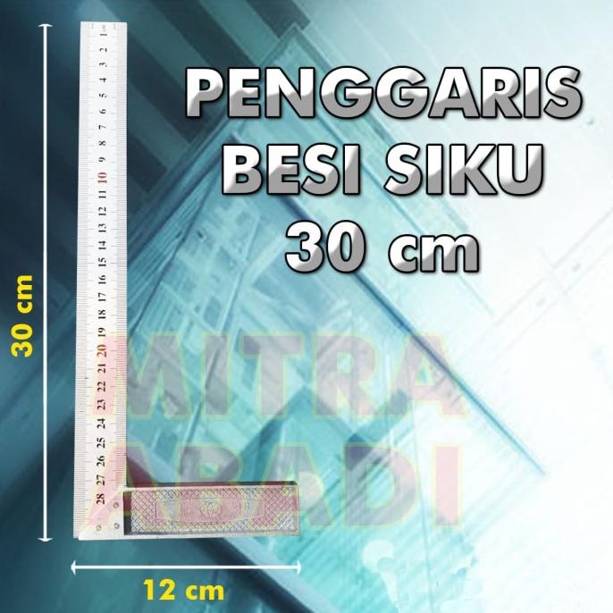 

Promo Awal tahun Penggaris Besi Siku Meter 12" ( 12 INCH ) / Penggaris Besi Sudut 30 cm Promo Awal tahun