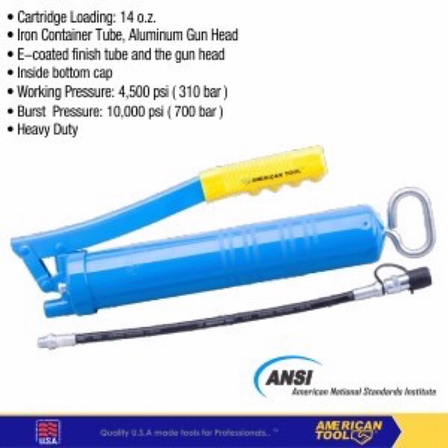 Pompa Gemuk 14oz / Grease Gun EXTRA HEAVY DUTY American Tool 8957694