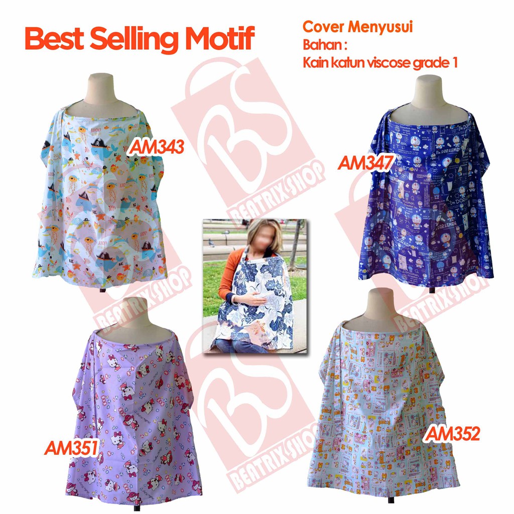 Metromart Celemek Apron Menyusui Bayi / Cover Baju Penutup Menyusui MPASI Susu Bayi