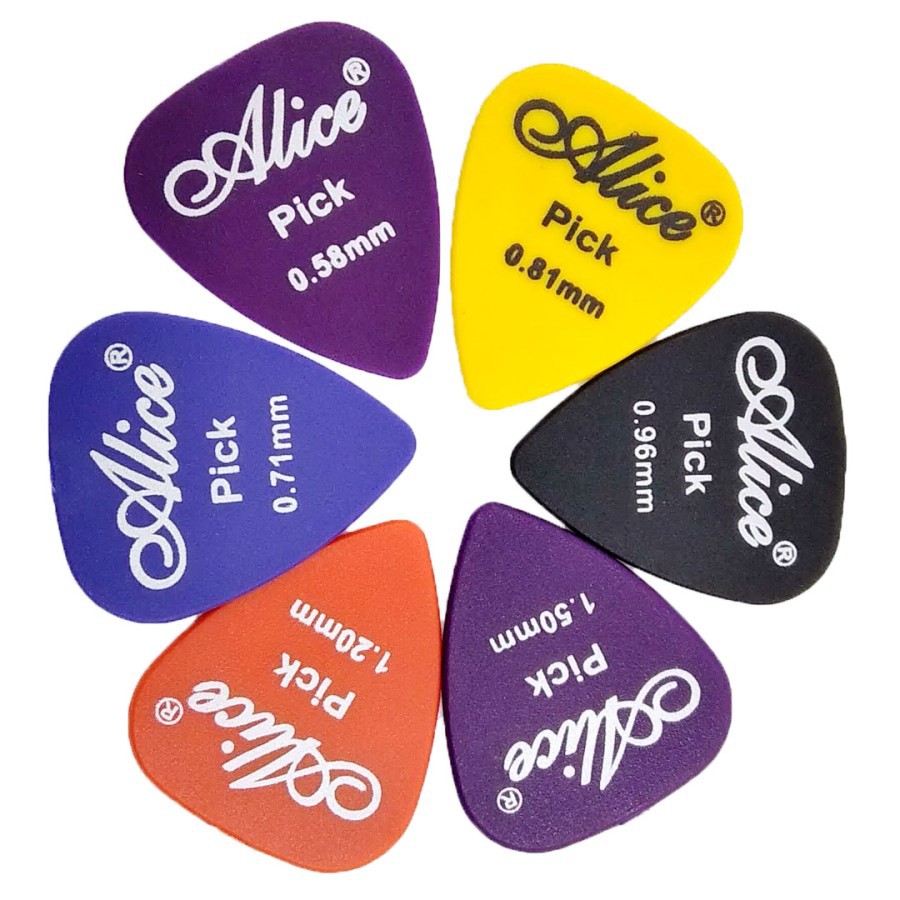 50 pcs Alice AP-Q Pick Gitar Akustik Elektrik Multi Color dengan Box