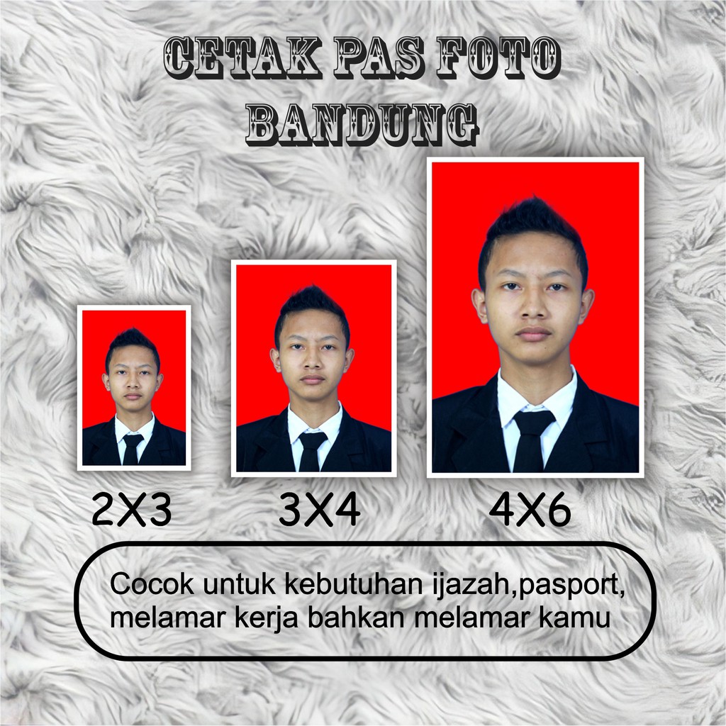 Cetak Pas Foto Ukuran 2x3 3x4 4x6 Bandung