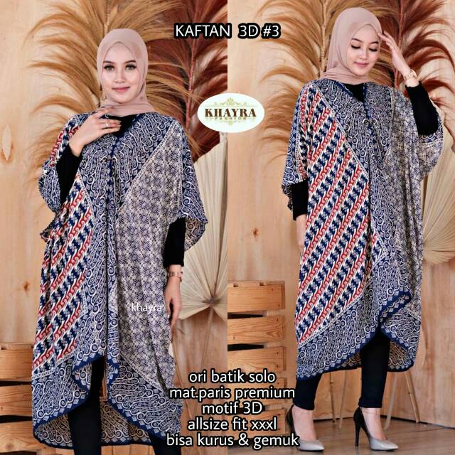 KAFTAN PARIS PREMIUM HARGA HEMAT, KAFTAN PARIS MOTIF 3D, KAFTAN BATIK BAHAN PARIS, KAFTAN JUMBO