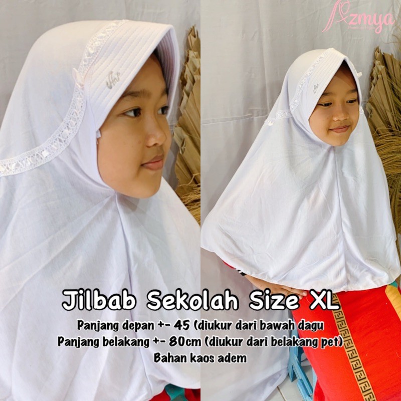 Jilbab sekolah Size XL untuk SMA