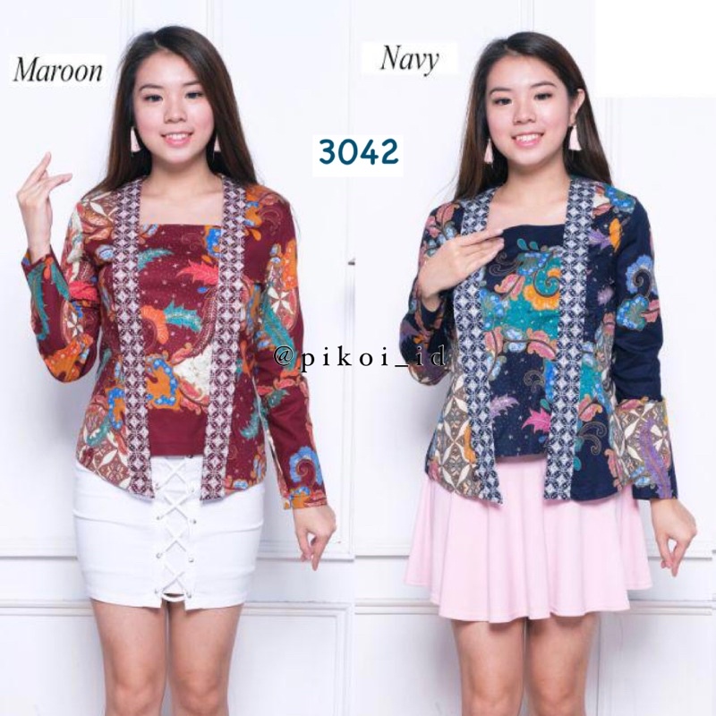 Atasan batik / baju batik wanita / batik modern / atasan batik wanita mura / kutubaru murah / 2317