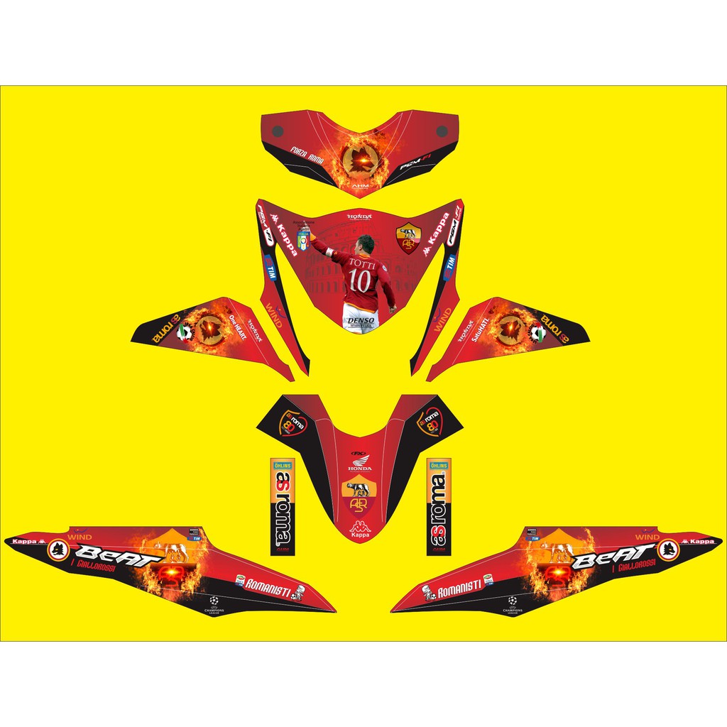 STICKER STRIPING BEAT 2 F1 AS ROMA