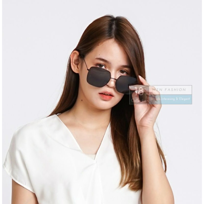 [Bisa COD] Kacamata Hitam Anti UV Fashion Korea Pria Wanita Bisa Pakai