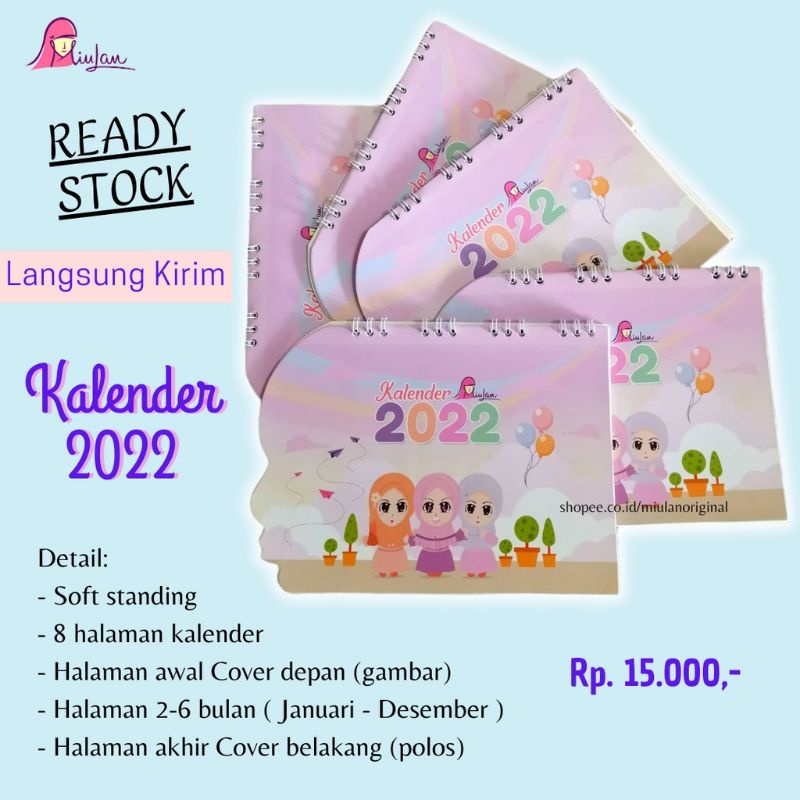 Kalender Meja 2022 Miulan | Kalender Jawa Lengkap | Kalender Jawa Weton | Kalender Lucu