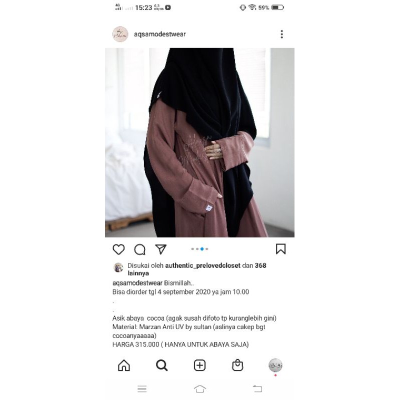 Asik Abaya Cocoa by Aqsa