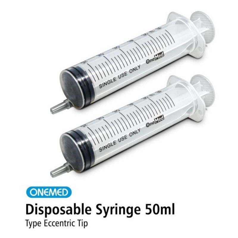 Syringe 50cc Onemed (ECERAN) 50ml Eccentric Tip 50 cc 50 ml Disposable