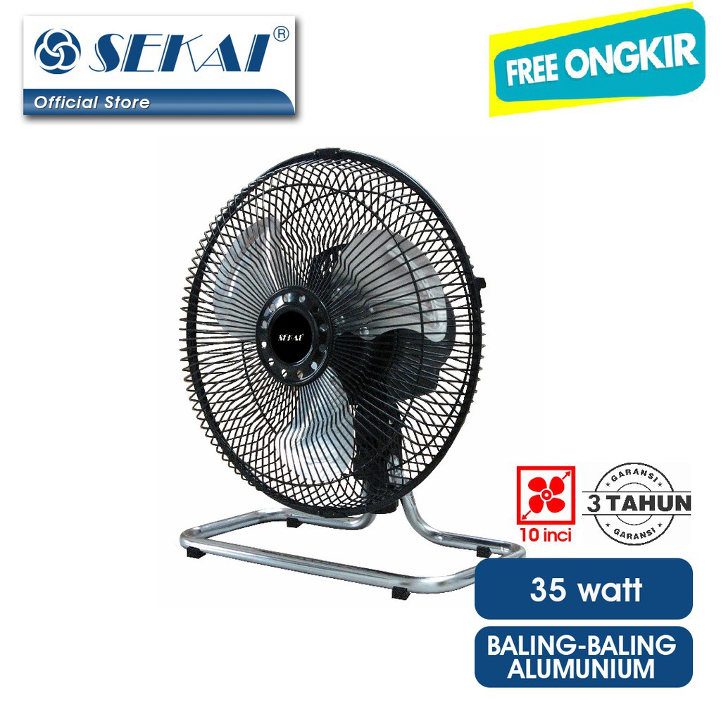 SEKAI HFN 1060 KIPAS ANGIN BESI TORNADO MEJA DINDING DESK WALL FAN 10 INCH