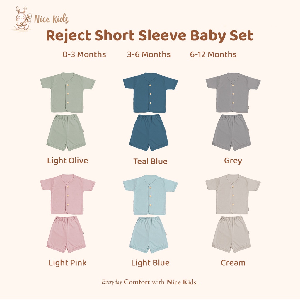 [Reject Sale] Defect Baby Pajamas Set (piyama bayi)