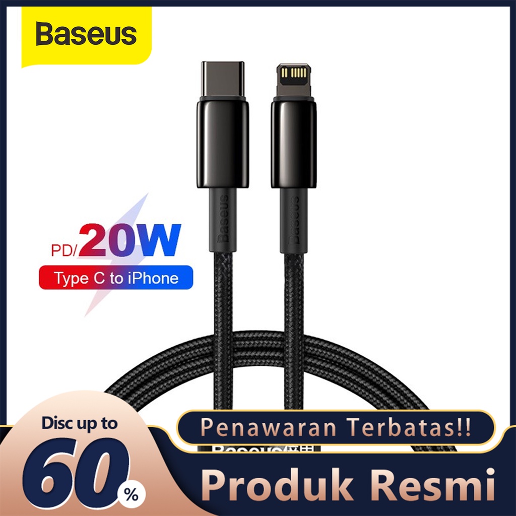 Baseus Tungsten Gold Fast Charging iPhone 12 Kabel Data Type-C to iP PD 20W