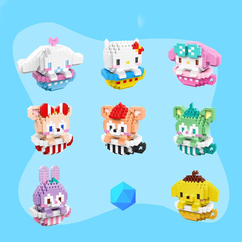 (Best Deal) 2022 Mainan Balok Bangunan Mini Seri Sanrio Hello Kitty &amp; melody Untuk Edukasi Anak